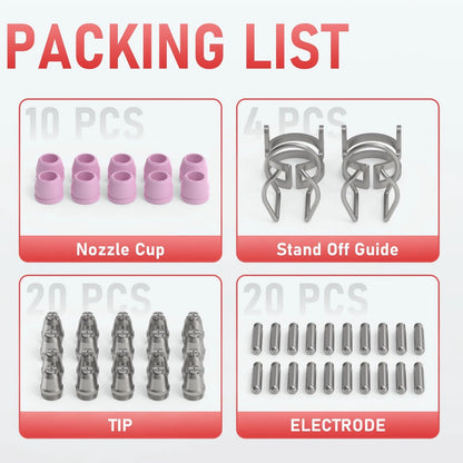 YESWELDER 54PCS AG-60 Plasma Cutter Torch Consumables Kit(Standard)/ 20 x...