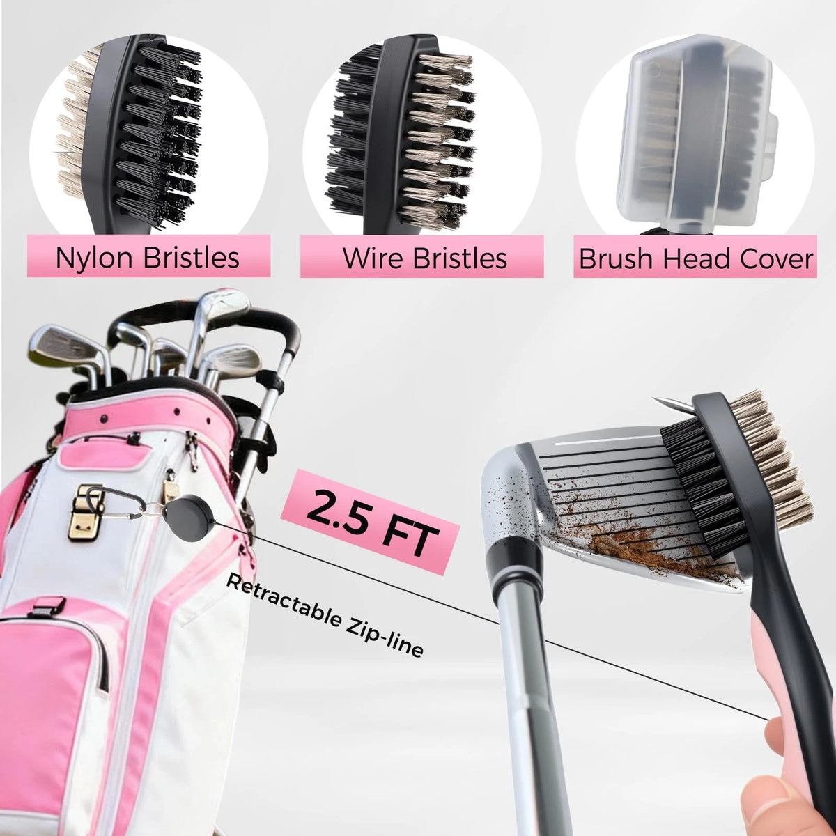Pink Golf Accessories for Women, Acrylic Paint Ink 16 Pcs