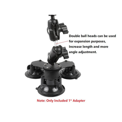 25mm to 25mm Double Ball Joint Adapter Flexible For Brackets Black