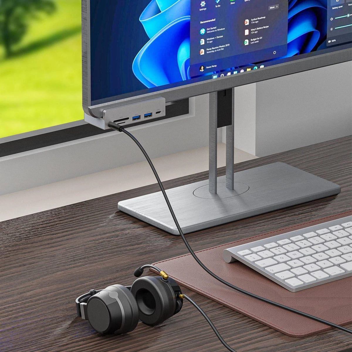 6 in 1 USB 3.0 Hub Clamp Adapter Aluminum USB Splitter for iMac/Laptop/PC