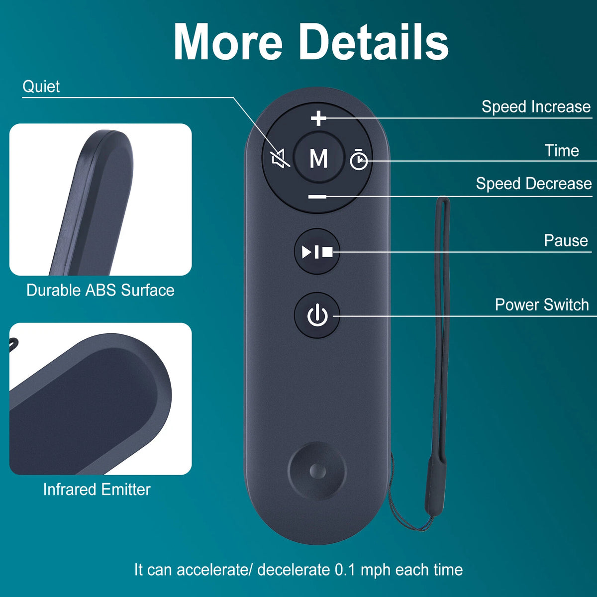 For DAEYEGIM Walking Pad Under Desk Treadmill Remote Control Replacement