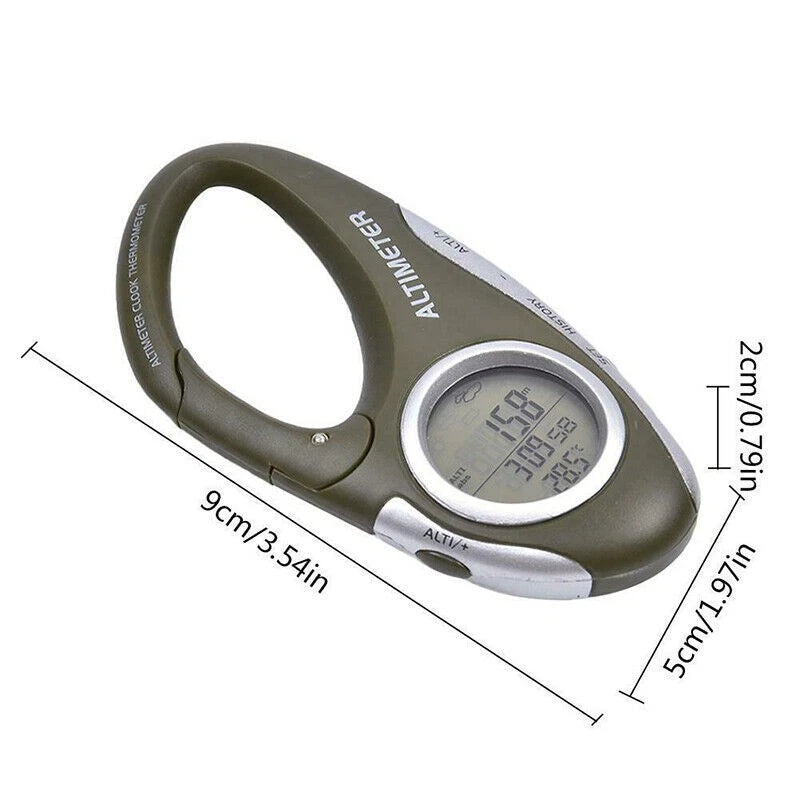 8 In 1 Mountaineering Digital Altimeter Barometer with Thermometer Backlight