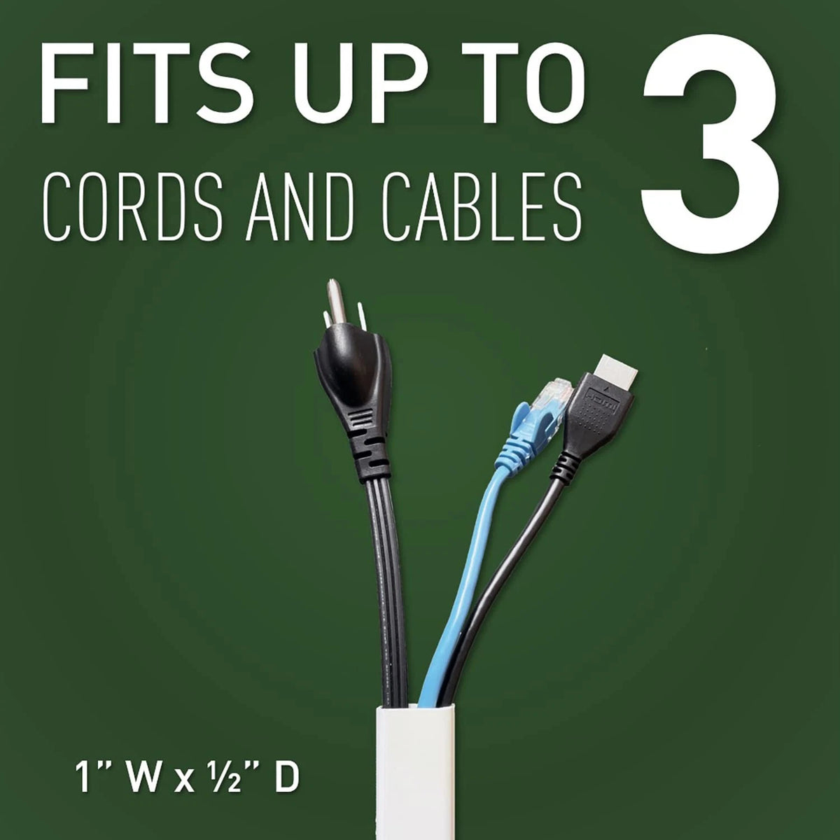 Legrand Wiremold Cable Management Kit, CordMate II, Medium Capacity, White