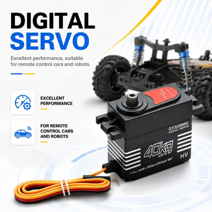 25T Arm High Torque 40kg Metal Steering Gear Digital Servo For 1/8 1/10 RC Car