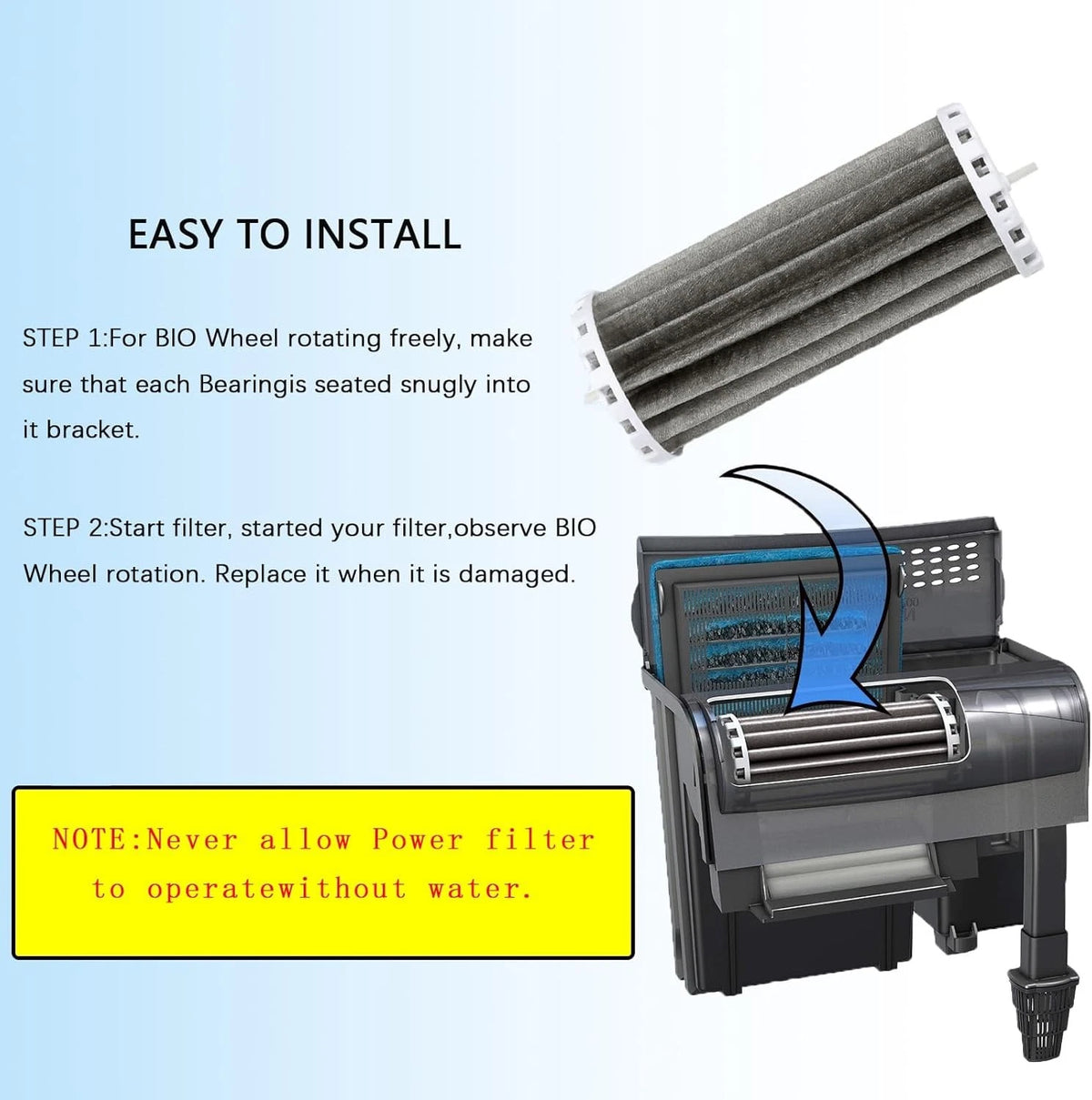 Aquarium Filter for Penguin PRBW2350B 200 350 Fish Tank,Power grey