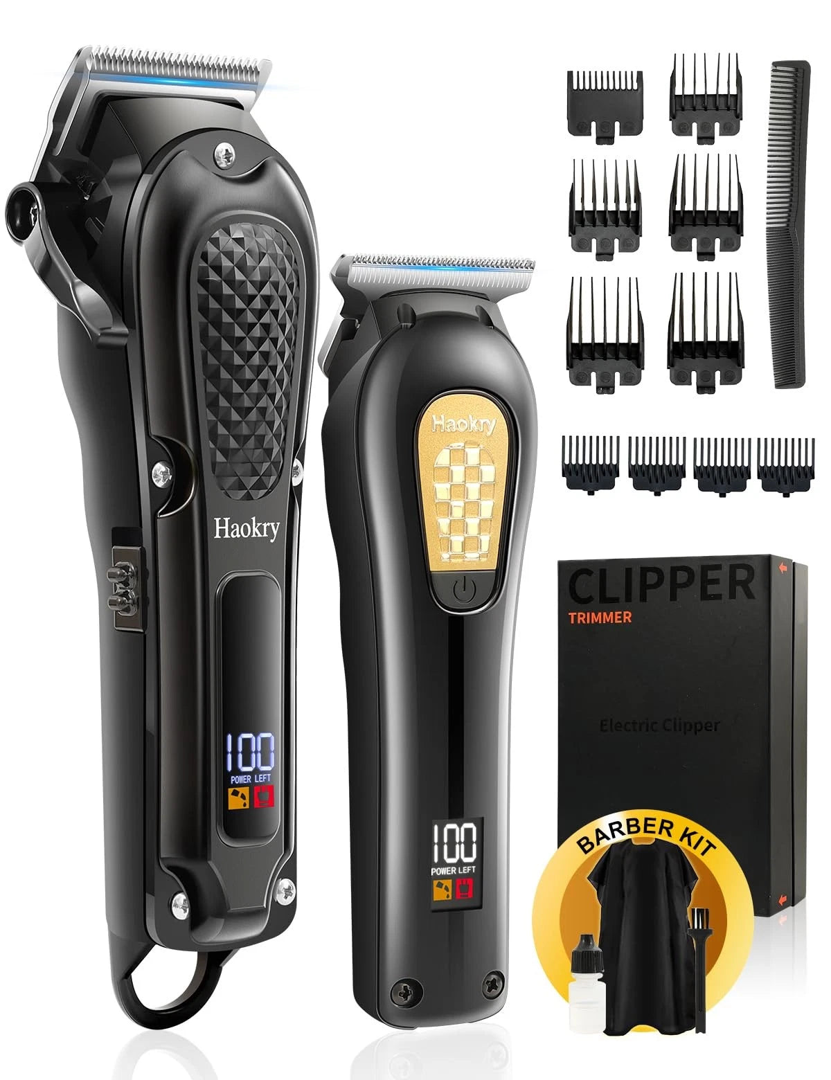 Haokry Hair Clippers & Trimmer for Men,Professional Barber and Black