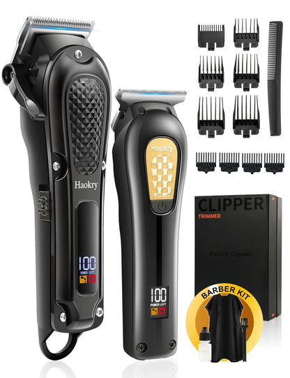 Haokry Hair Clippers & Trimmer for Men,Professional Barber and Black