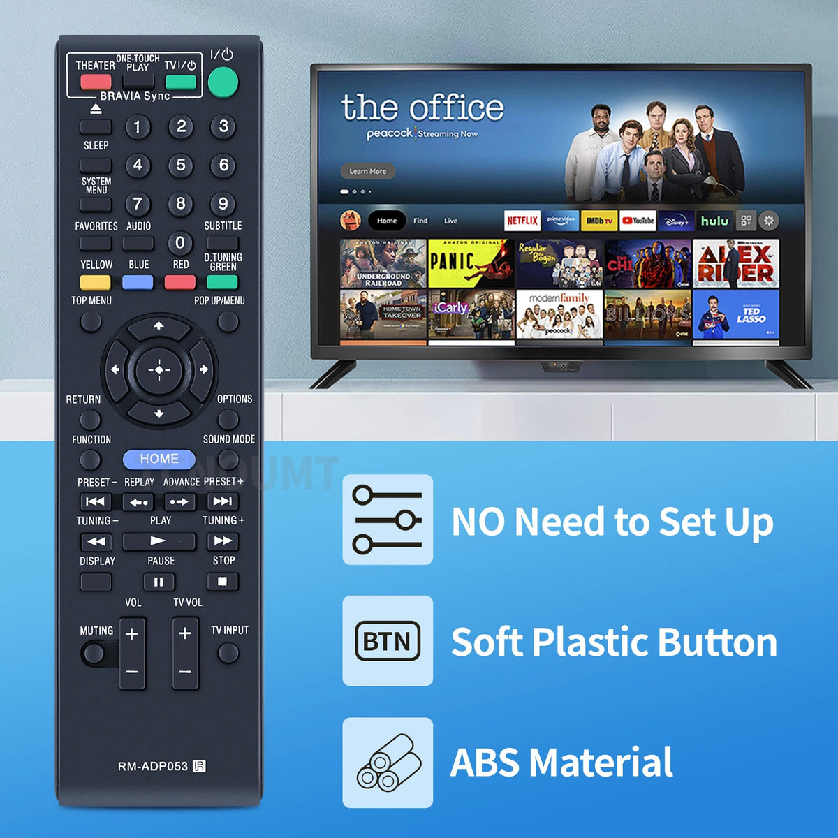 RM-ADP053 Remote Control For Sony Player BDV-E370 BDV-E470 BDV-E570