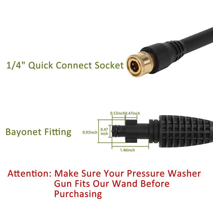 PWACCS Pressure Washer Gun Adapter Kit – Power 176.28 cm³, Black