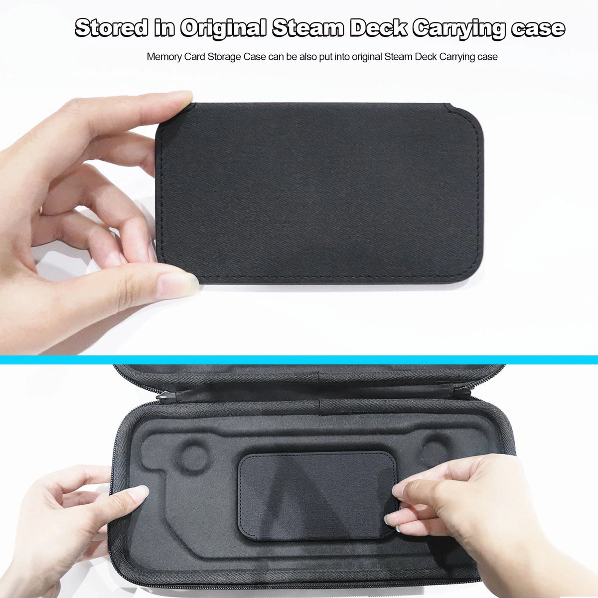 24-Slot Game TF Card Holder Storage Bag Case Cartridge Organizer for Steam Deck
