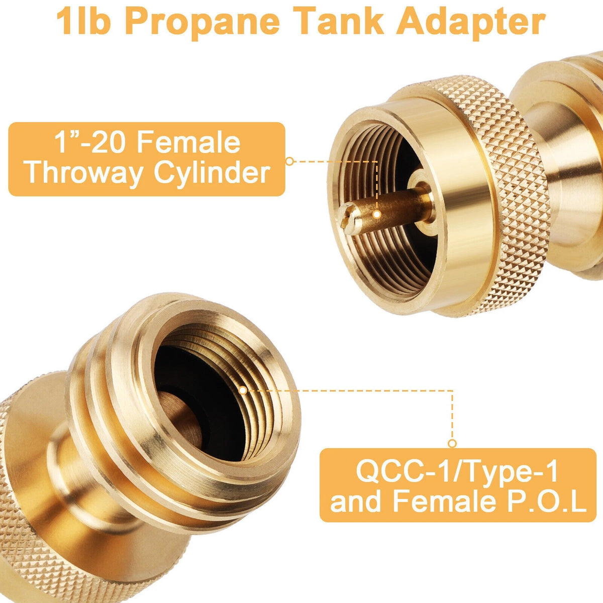 Protable Outdoor Propane Refill Tank Adapter Fill 1 Lb Bottle From 20 Lb Tank
