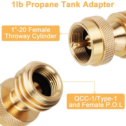Protable Outdoor Propane Refill Tank Adapter Fill 1 Lb Bottle From 20 Lb Tank