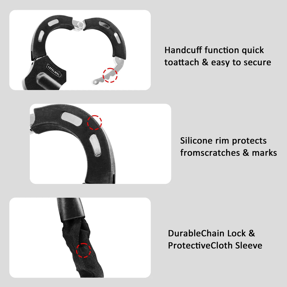 Scooter Locks Anti Theft,Bike Chain medium bike lock, scooter locks 9Ocm