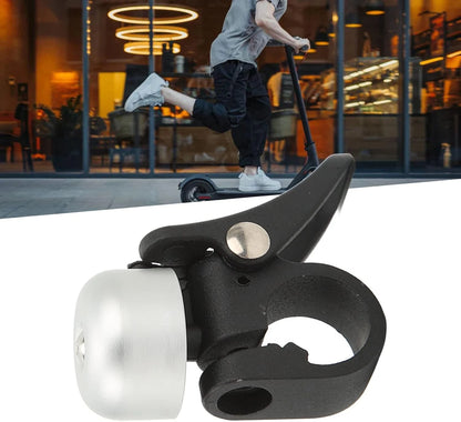 Dilwe Electric Scooter Bell, Aluminum Alloy Handlebar Horn Silver