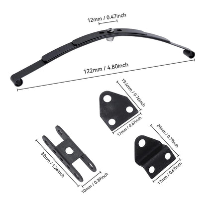 Hobbypark Stiff Leaf Spring Suspension Steel Bar Kit for 1/10 RC Rock Black