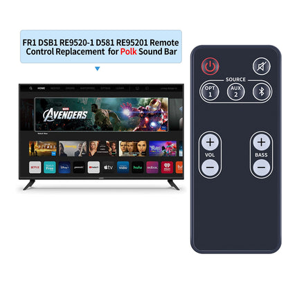 Remote Control For Polk Audio SoundBar Speaker FR1 DSB1 D581 RE95201 RE9520-1