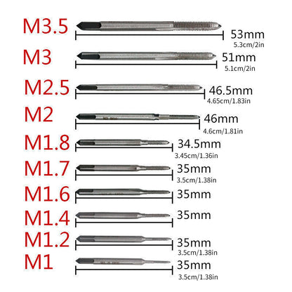 High Speed Metric Straight Spiral Flute Coarse Thread Watches Micro Taps Kit