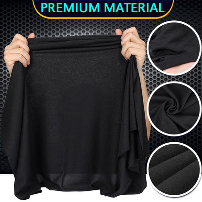 Facmogu Speaker Grill Cloth, 67"x20" 67" x 20" (170 x 50 cm), Black Tulle