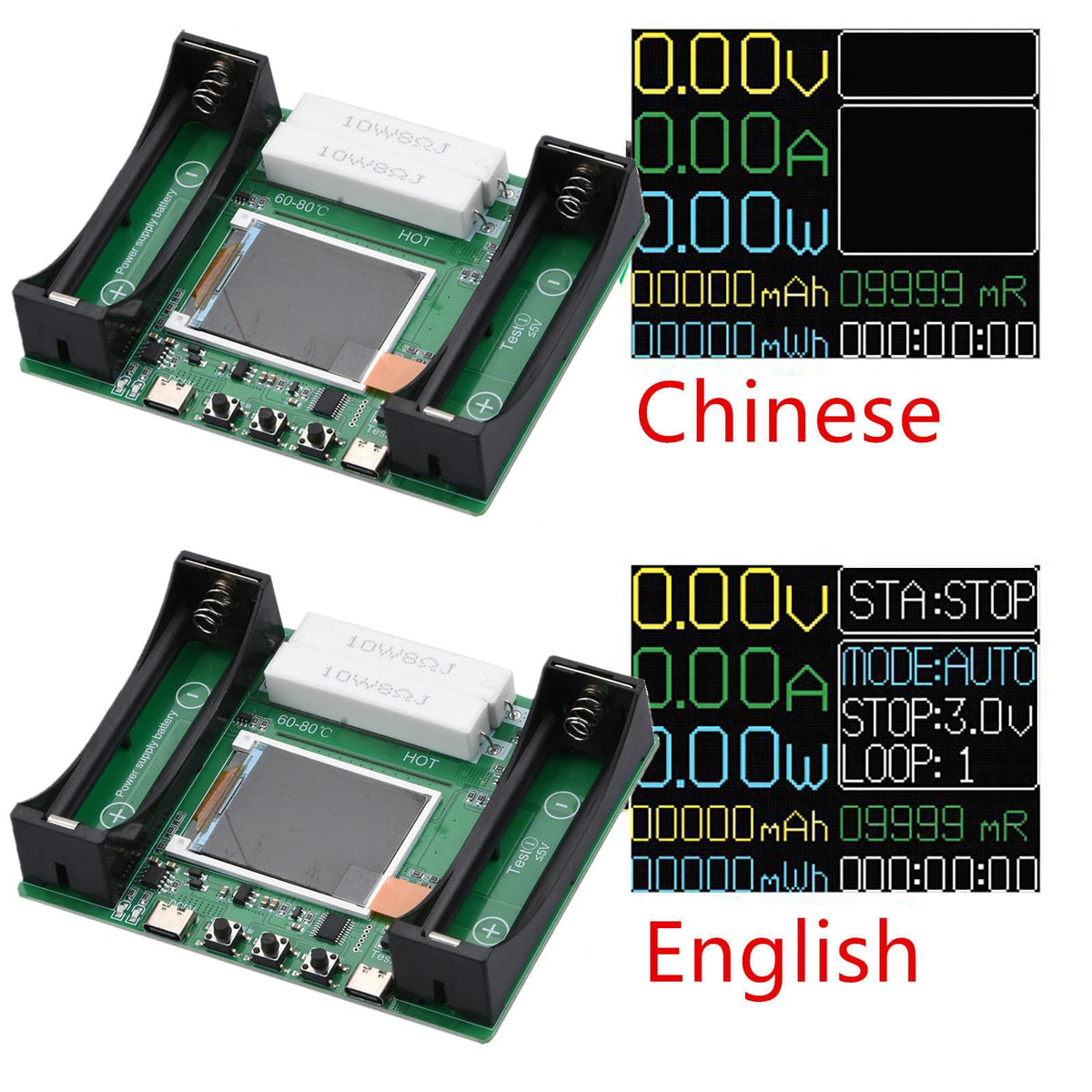 18650 Lithium Battery Capacity Tester Detection Auto Charge/Discharge Module