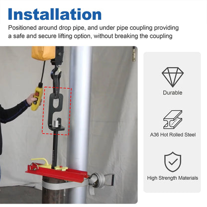 Heavy Duty Pipe Elevator Well Pump Installation Drop Pipes Puller