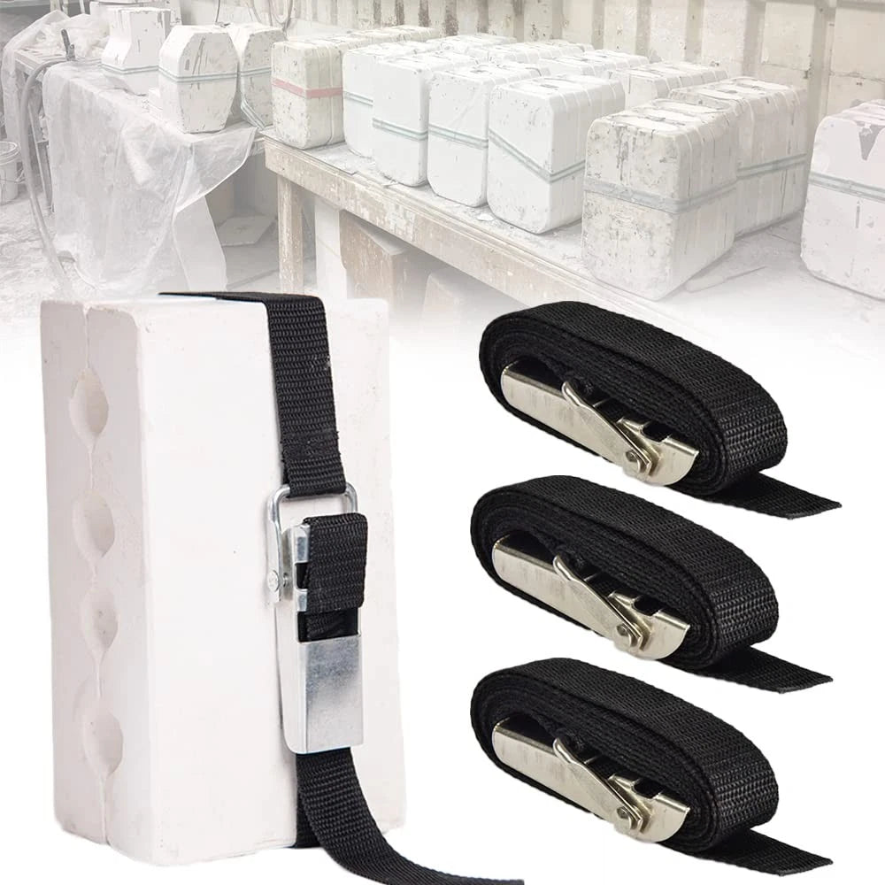 Plaster Mold Banding Straps for Potters Ceramic, Home Crafters - 4 inches, 4'