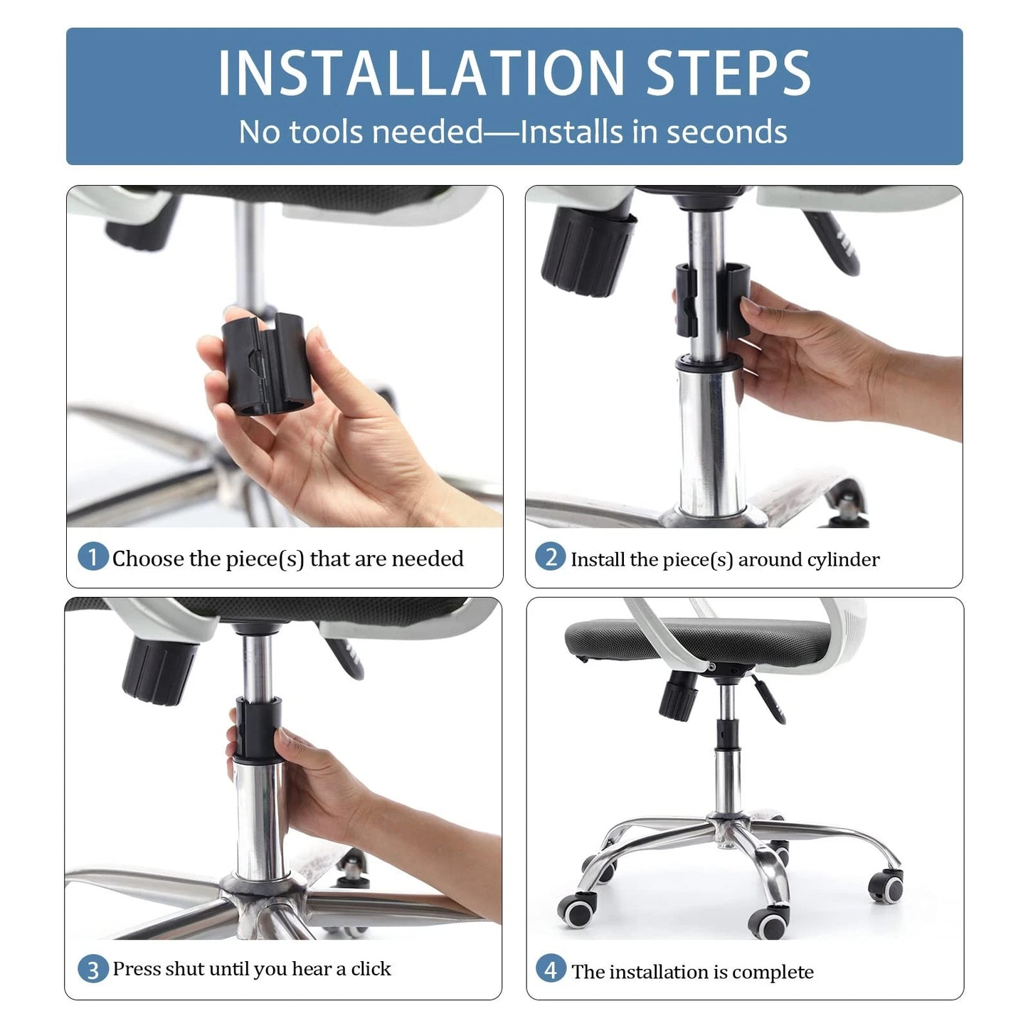 Salbree Office Chair Hero Fix Attaches 5.1054 cm x 8.1026 x 8.89 cm, Black