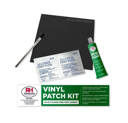 RH Adhesives Vinyl Patch Kit with 10" x Heavyweight (22 oz.), Black