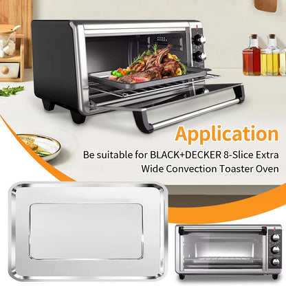 GWBSXM Convection Toaster Oven Replacement Tray Parts 14.6 x 8.8 inch, Silver