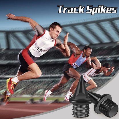 JULMELON 1/4 Inch Steel Track Spikes,60pcs Spikes with Inch, Black