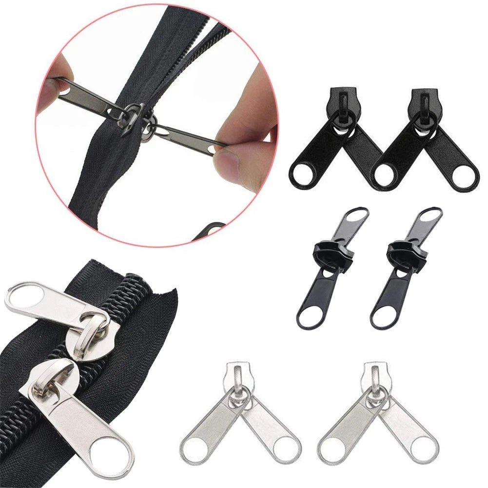 EuTengHao 169Pcs Zipper Repair Kit Replacement Silver/Gold/Black