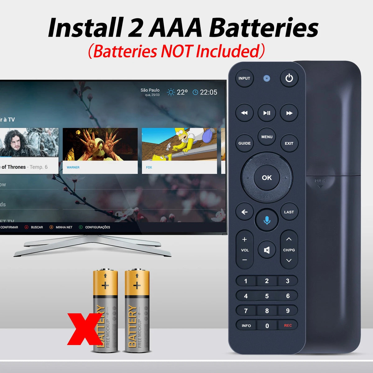 Bluetooth Voice Remote Control For Verizon FiOS TV One MG3-R32140B VRC4100