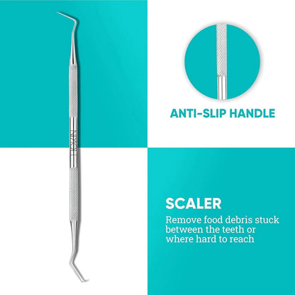 Dental Tools HOKIN Plaque Remover Teeth Cleaning Tool 4 Pcs Jet Black