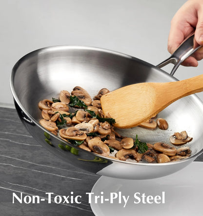 KOCH SYSTEME CS Stainless Steel Pan 8 Inch, Tri-Ply 8 Silver