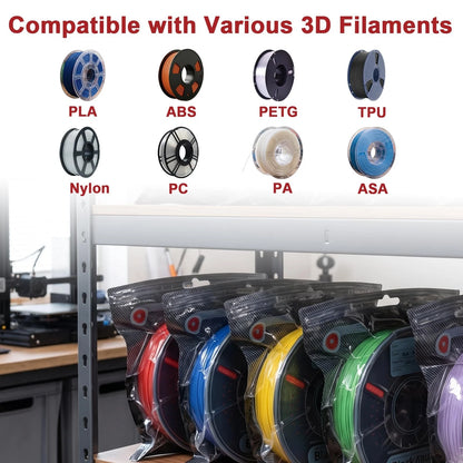 50 PCS Filament Storage Bags, 3D Printer 12.6 x 13.4 in, Black-50 Pcs
