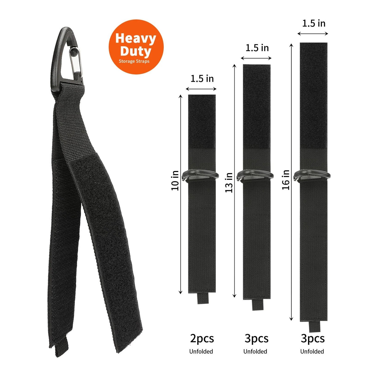 Extension Cord Organizer(8 Pack), Holder for 3L/3M/2S, Black