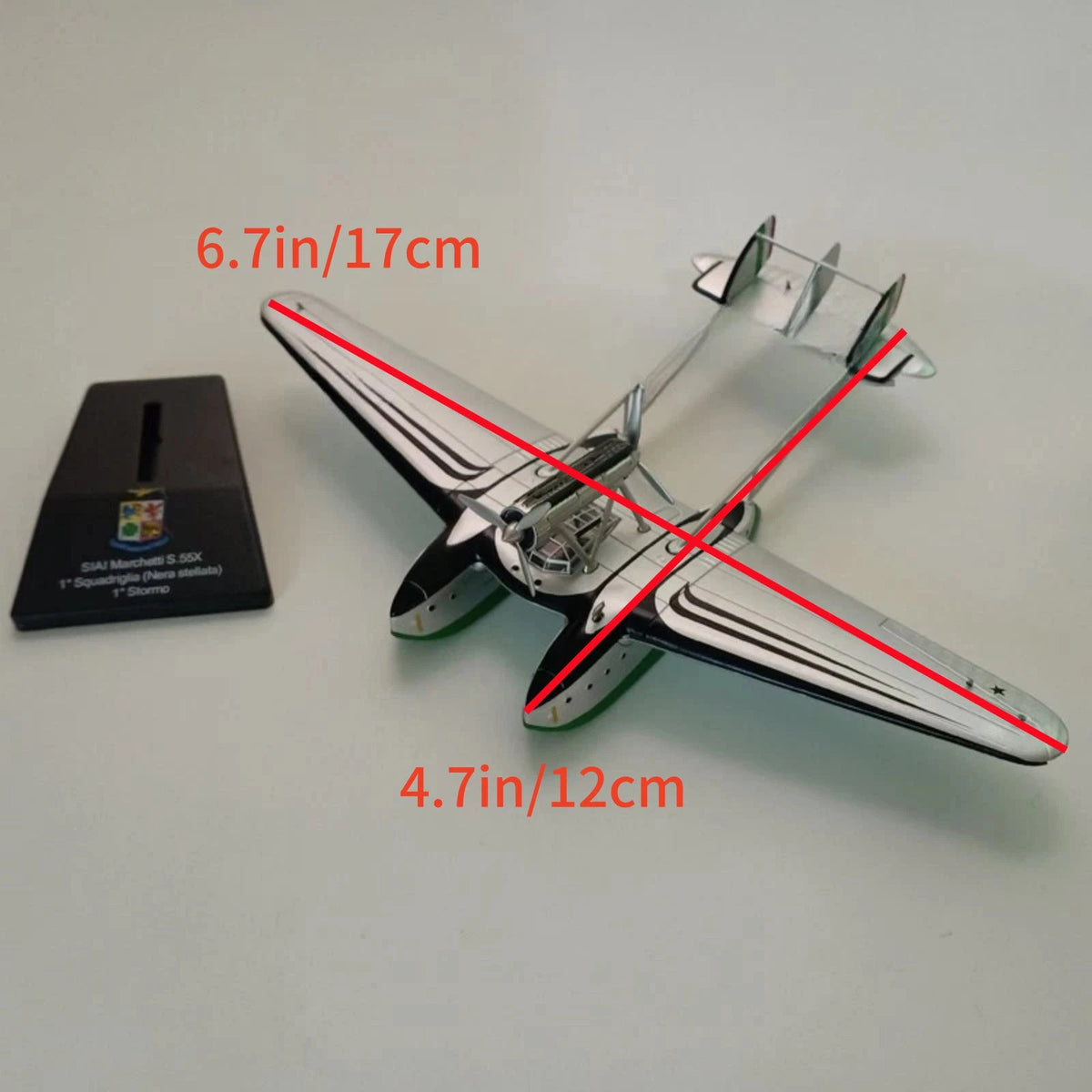 Durable Diecast Alloy 1/144 Scale WWII SIAI-Marchetti S.55X Aircraft Model Gift