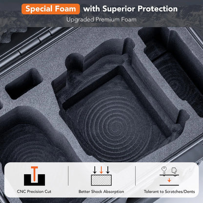 Lykus Titan MM510 Waterproof Hard Case 14.2 x 10.2 x 5.7 inches, Black