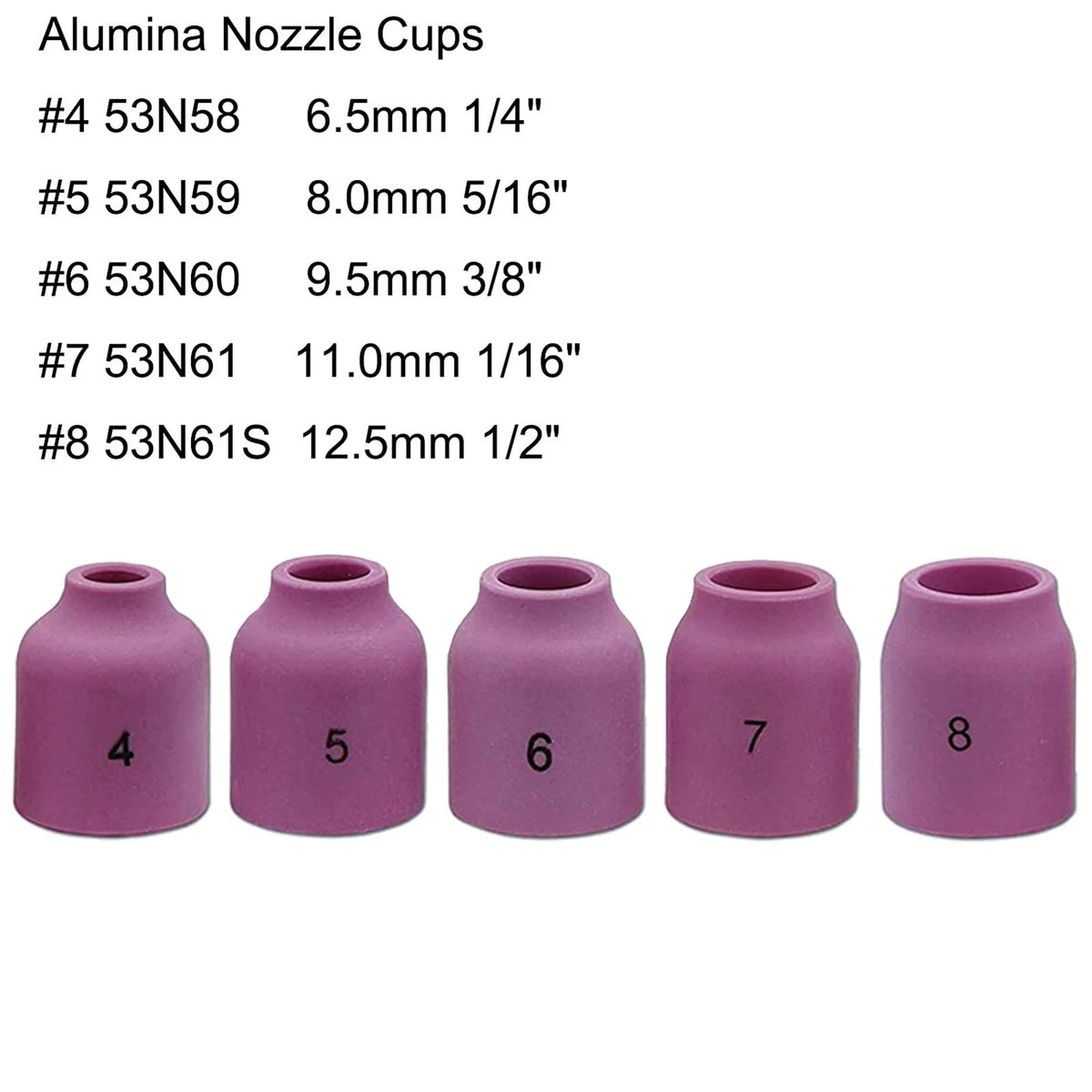Zinger 53pcs TIG Welding Torch Stubby Gas Lens #10 Glass 53PCS, Multicolor