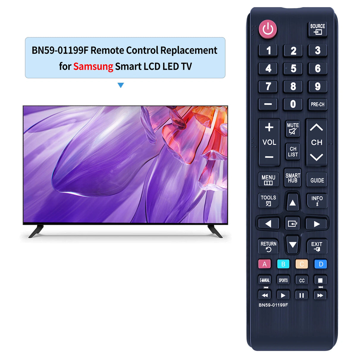 BN59-01199F Remote Control For Samsung TV UN48JU6700 UN55JU6700 UN65JU6700