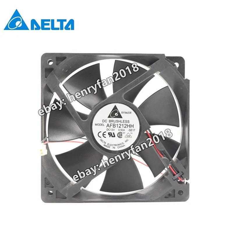 Delta AFB1212HH Axial Fan DC 12V 0.50A 120*120*25MM 2-Pin Server Cooling Fan