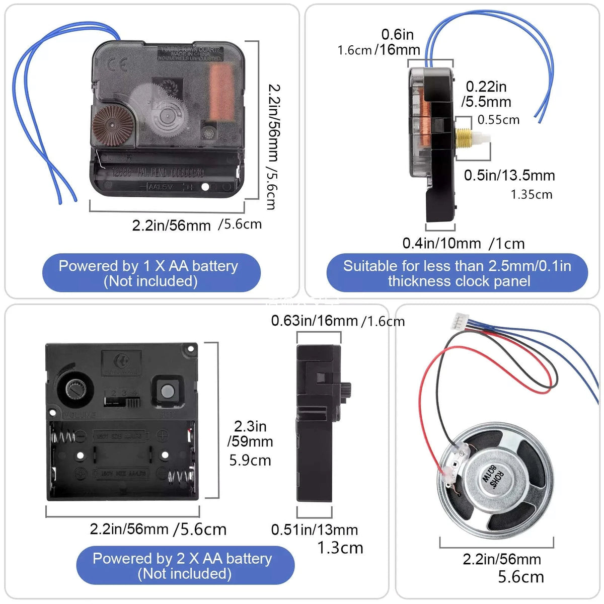 Quartz Wall Clock Movement Mechanism Hands Repair Tool Kit Set DIY Clock Parts
