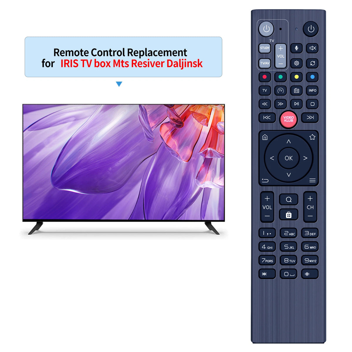 Replacement Remote Control For IRIS TV box Mts Resiver Daljinski