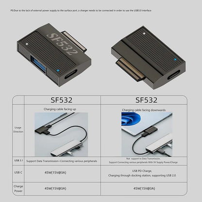 1Pc USB3.1 Type-C To PD Magnetic Charging Connector For Microsoft Surface Part-