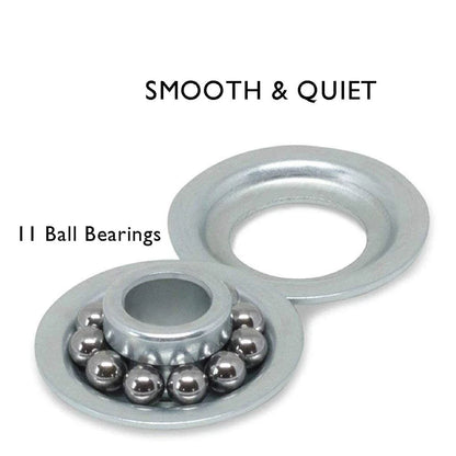 Durable & Quite 2" Sealed 6200ZZ Bearing Nylon Garage Door 7”, White-7"Stem