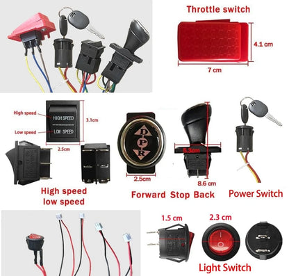 6V 12V 24V DIY Wire Harness Electric Conversion Kit for Kid's Ride On Toys...