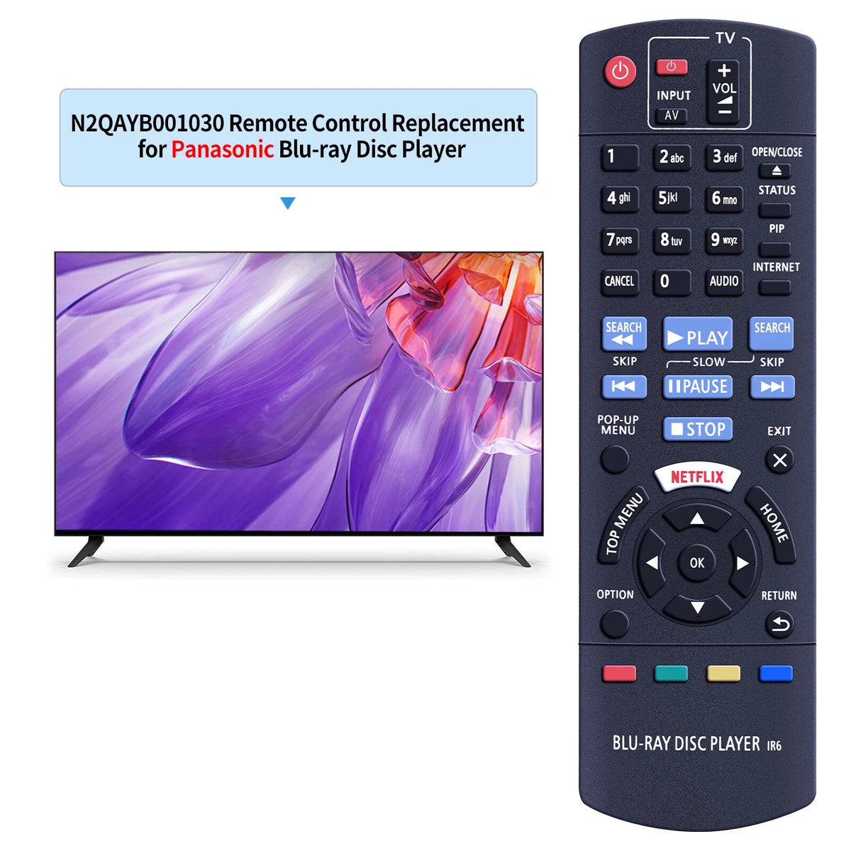 N2QAYB001030 Remote Control For Panasonic Disc Player DMP-BDT175