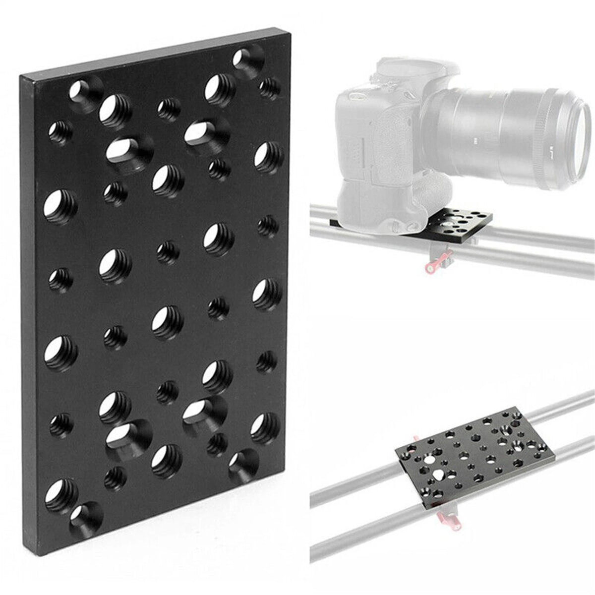 Camera Cheese Plate Baseplate 1/4" 3/8" For Canon 5D2 5D3 5D4 For Sony For Nikon