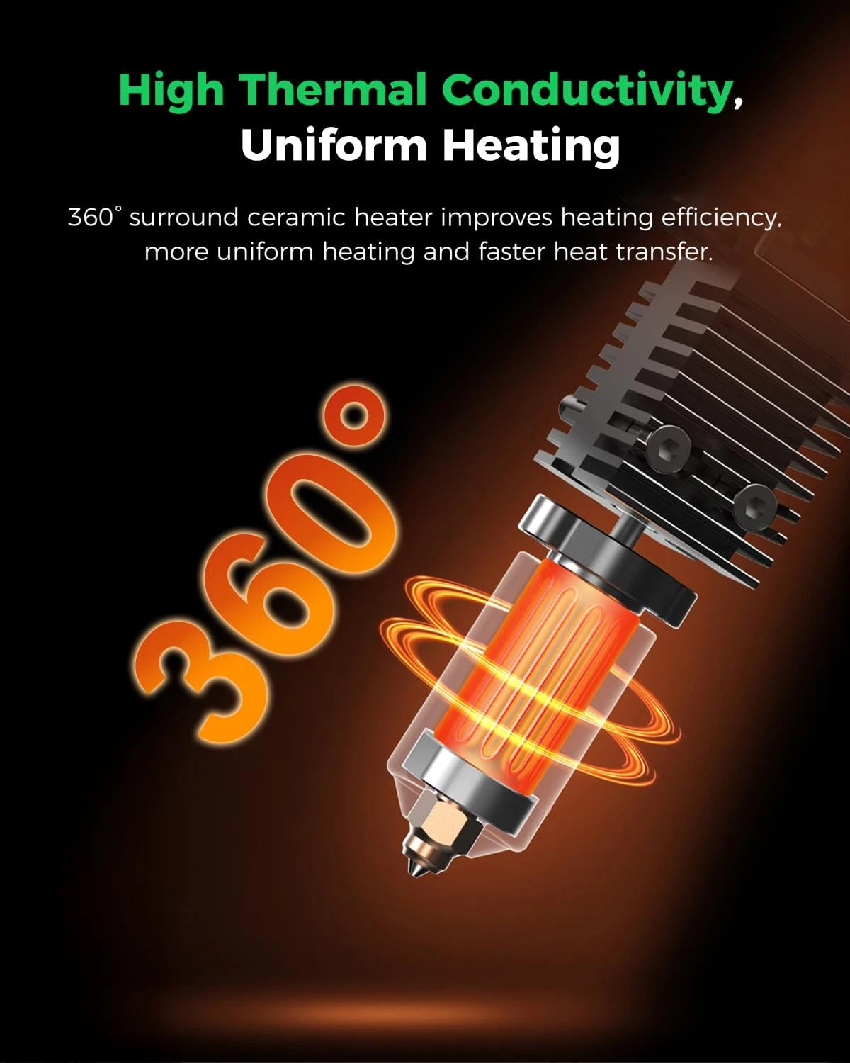 Creality Official K2 Ceramic Heating Block Hotend Kit, with Quick-swap...