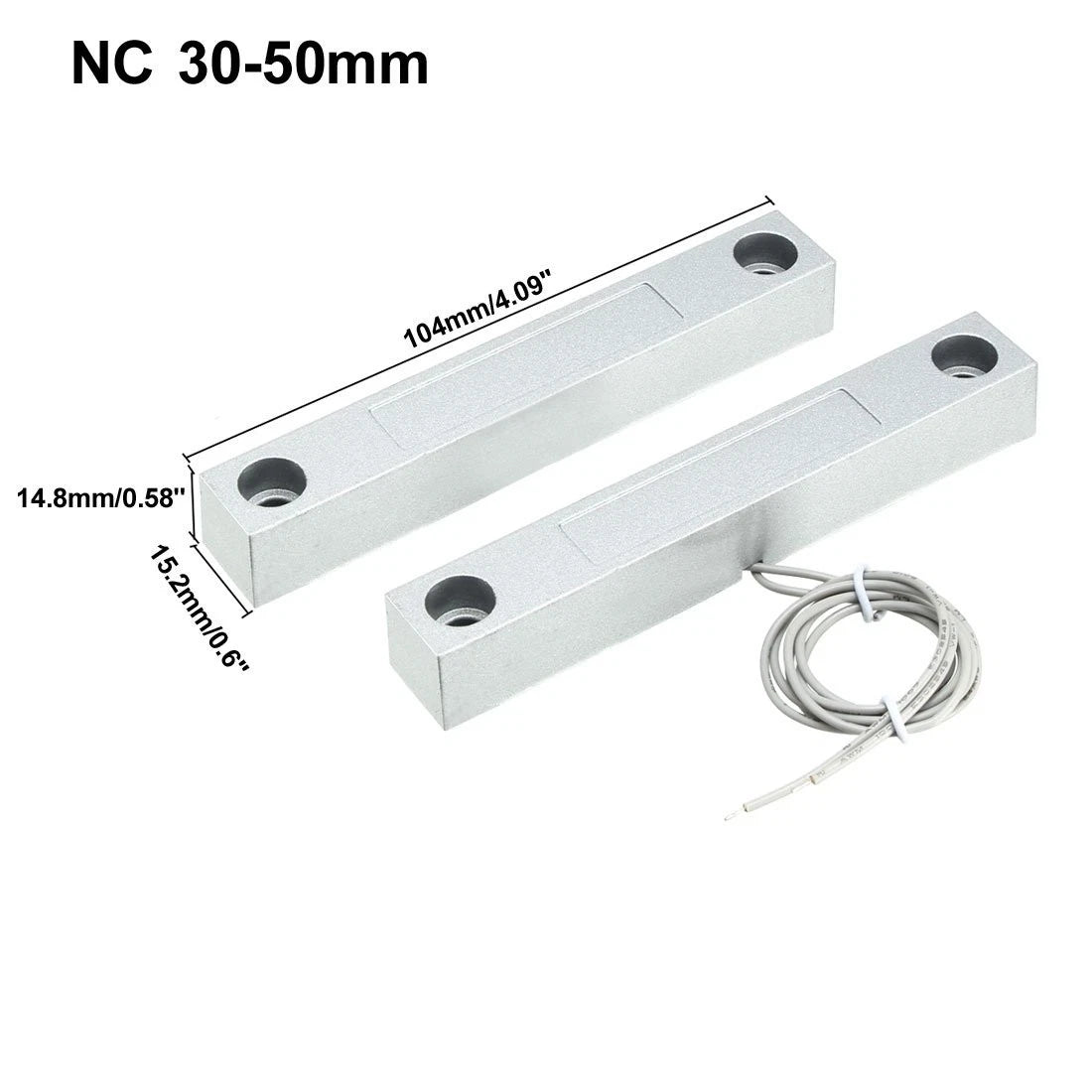 uxcell NC Alarm Security Rolling Gate Garage Door 30-50mm 1pcs, Silver