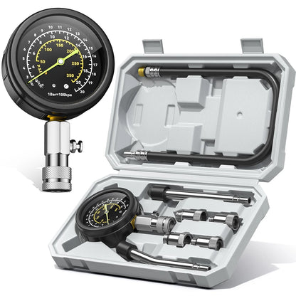 AUTOWN Professional Compression Tester Kit, 300 PSI 8-Piece, Grey